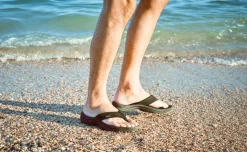 Men'S Kona Leather Flip-Flop | Java/Dark Earth